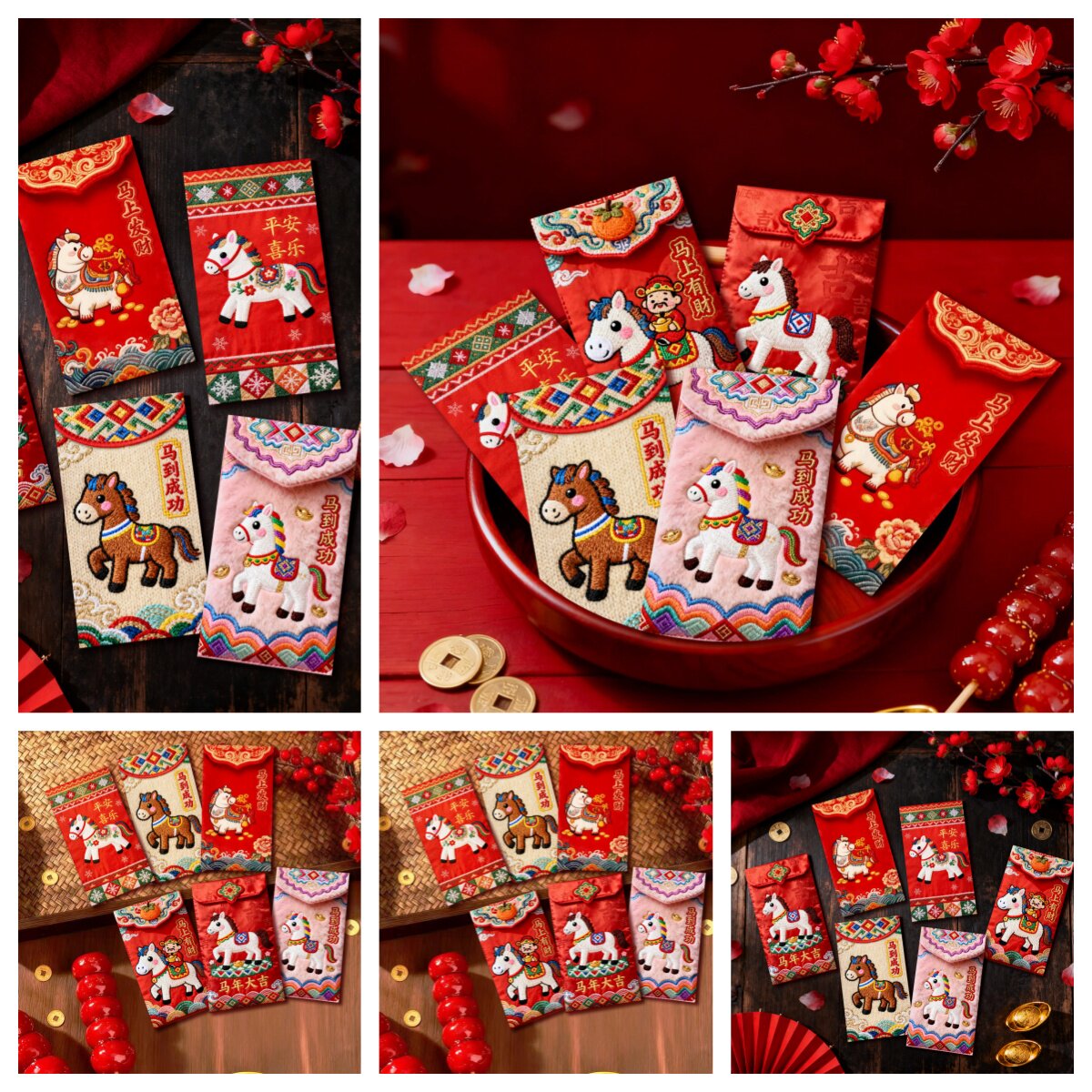 2026马年爆款红包创意立体马生肖仿布艺利是封过新年春节高档压岁钱红包贴纸涂鸦喜帖新年红包,文具电教/文化用品/商务用品,贴纸/立体贴纸,淘宝优惠券,粉丝福利购,淘宝优惠卷