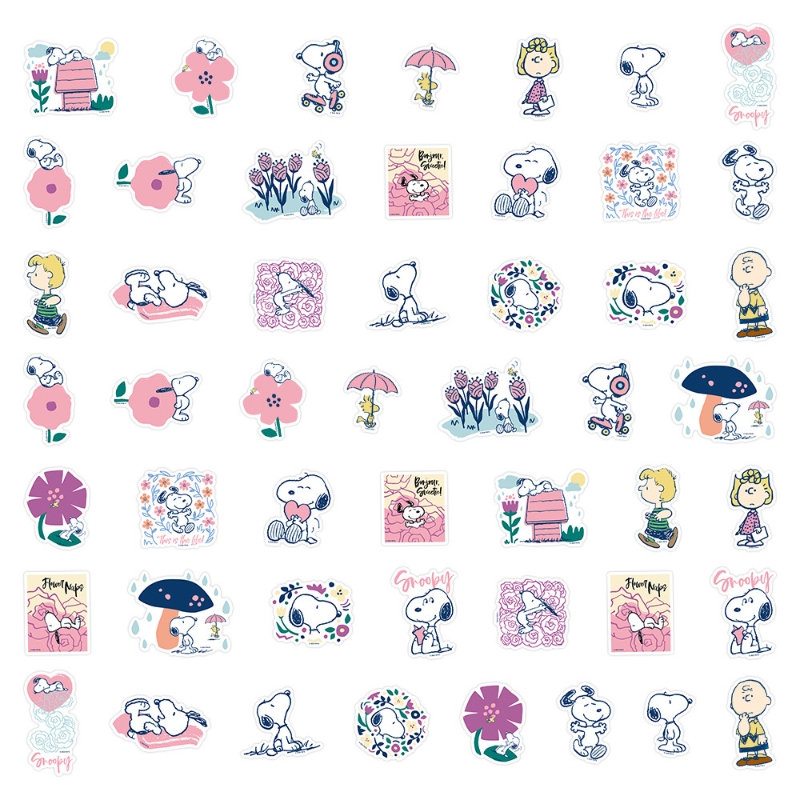 50张史努比托车汽车电动车贴纸