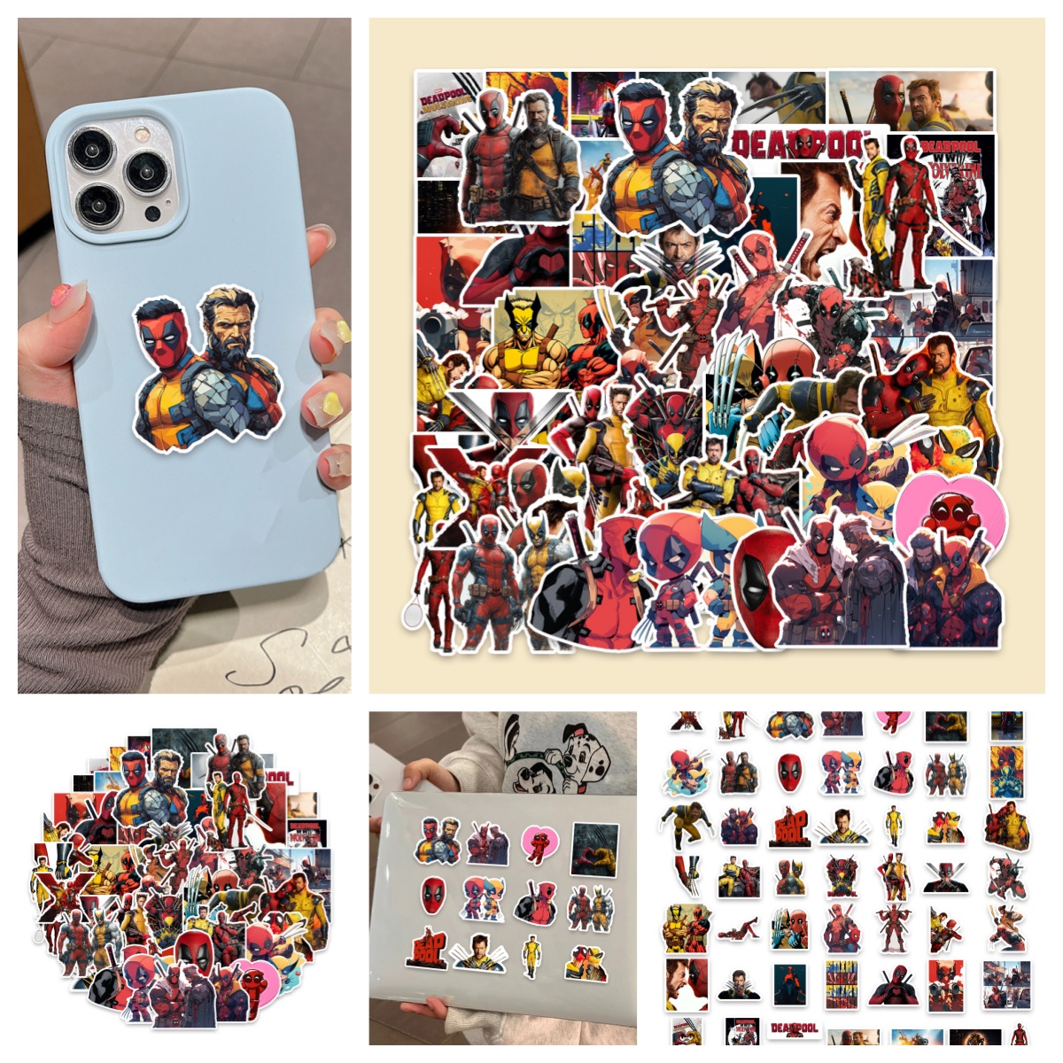 50张漫威英雄蜘蛛侠帅气防水装饰贴画冰箱水杯手账行李箱保温杯头盔笔记本手机平板电脑渔具鱼箱电动车贴纸