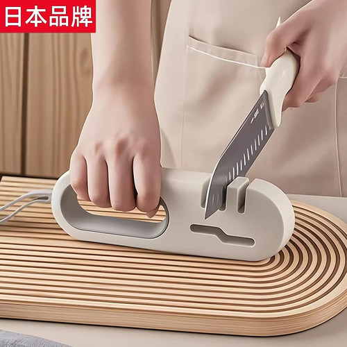 日系多功能磨刀石神器家用厨房剪刀工具磨菜刀专用开刃快速磨刀器