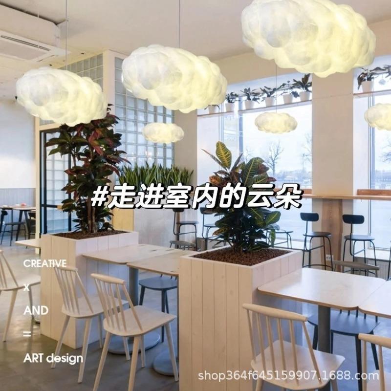 云朵装铺店橱窗吊灯餐厅灯服饰网红棉花云207彩灯创灯意装饰云朵