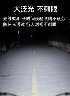 德M69RQ7RW感规应自行车灯单车夜行灯充电手电筒灯骑行装备山地车