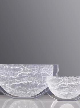 现代轻端奢GD-H126高花瓶摆件亚克花器样小干花艺透明板间力餐桌