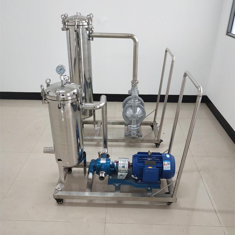 不钢袋式液过滤器V移动小推车压机油化工油324墨胶水杂质涂料U油