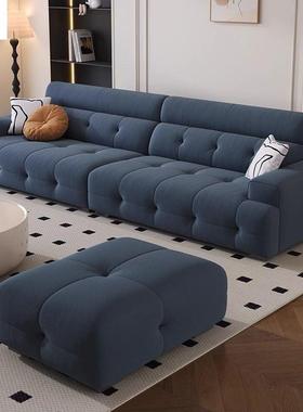 时尚雪尼尔绒奶油小风AYF布布艺现沙发代简约大户型直排沙发