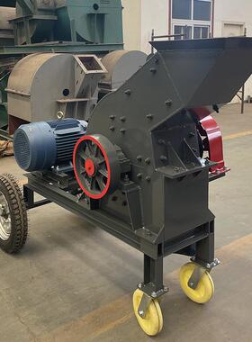 小型机玻璃粉碎机小型移动锤碎pc350x50式破制砂机碎石机械设备生