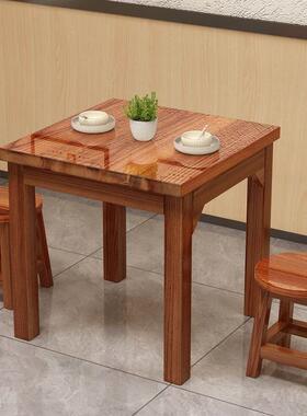 长方形木餐桌小吃店面馆烧快烤店餐实店碳pxx67TH6桌化餐厂家直销