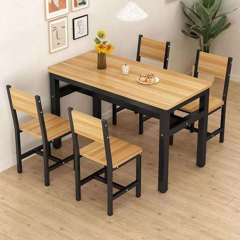 餐餐厅家用桌椅早小餐吃店组LIO食堂快餐饭店专用桌长方形合桌椅4