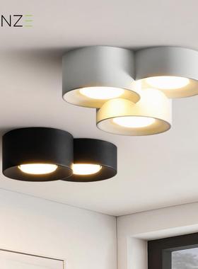 全光谱护眼斗胆灯明筒灯双无主灯客道厅照明头入户玄S08283关装走