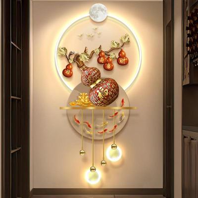 头入户关发装光饰画葫芦L339ED带灯挂画新中式过道走廊尽福玄字壁