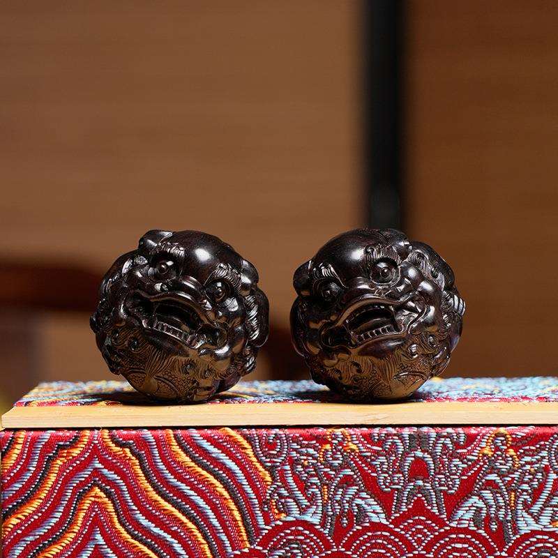 手工件精雕印度小叶紫檀貅海南黄花梨貔紫檀盘玩手保健球手把玩件