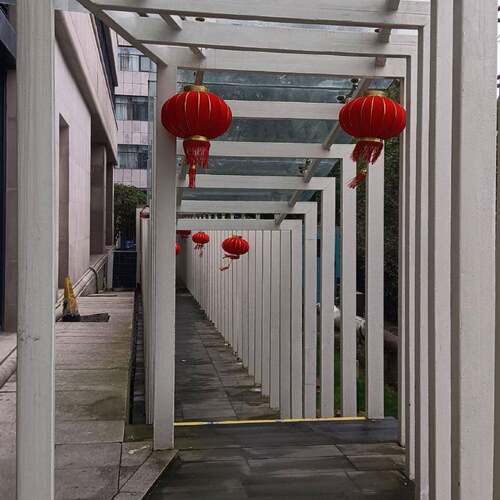 肥钢结构长廊闲连接花架风雨廊合走廊铝房板公司厂庭休长廊-01院