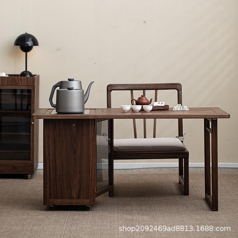 胡桃木NOZ茶推车现代简小型茶台桌侧边边柜几可拆阳榻榻约米茶桌