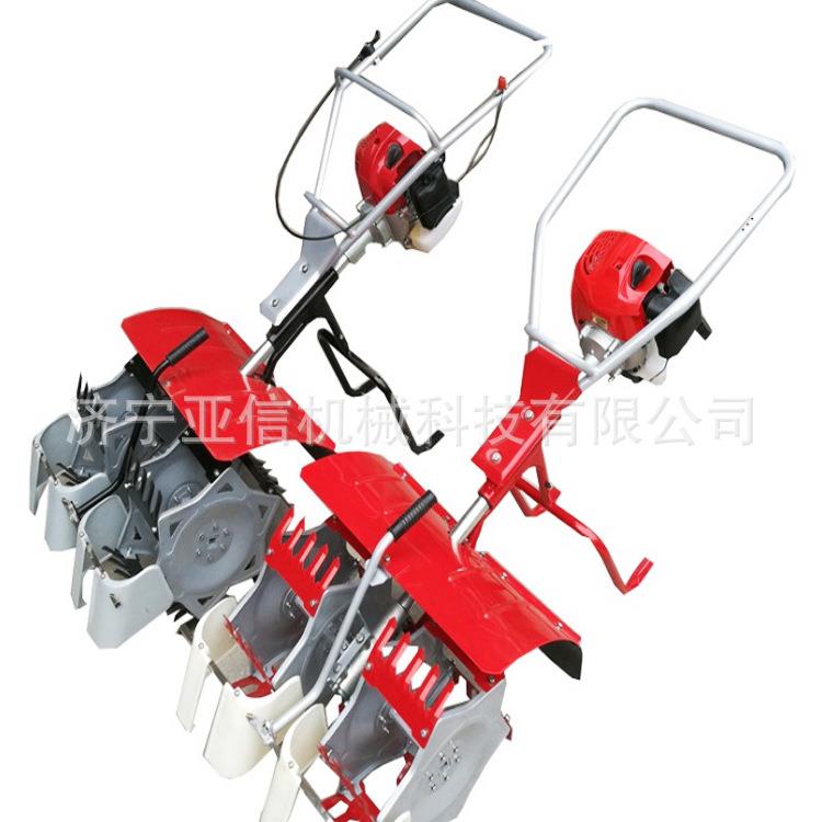 田除草机2行YKI稻田除草机3行割手推水式水稻田用的草机