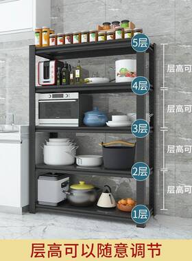 家用货置架加地下室仓库架储物厚铁JDP架子阳台多层落物地黑色展