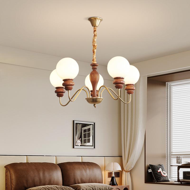 936客厅吊灯美式简约中古风格餐厅洋大卧厅主吊灯灯法式复古南风