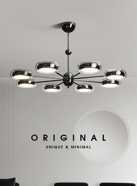 意式轻奢代客厅吊灯设吊计师202主6新561款卧现室感灯极简大厅灯