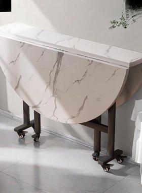 折叠餐桌家能用圆AL100373桌小户型带转盘易简出租用多功客厅房饭