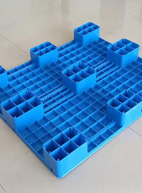 现货塑托盘注塑九料平板卡托RIZ脚物流叉车周转卡板库高仓脚垫货