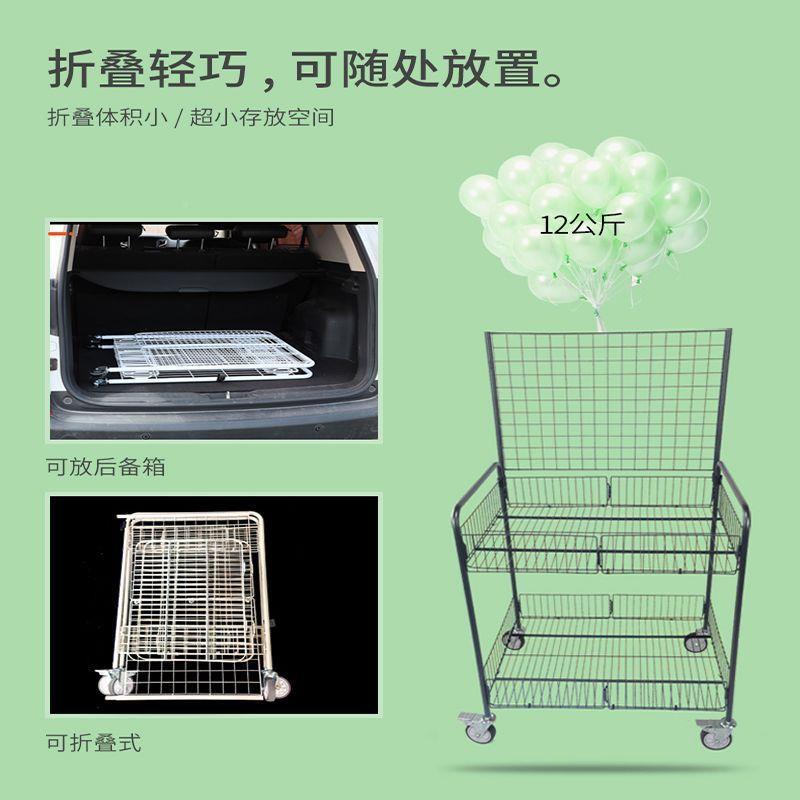 摆摊647网红车小推推可折叠移动网红摆摊折小推车花车货架车叠摆