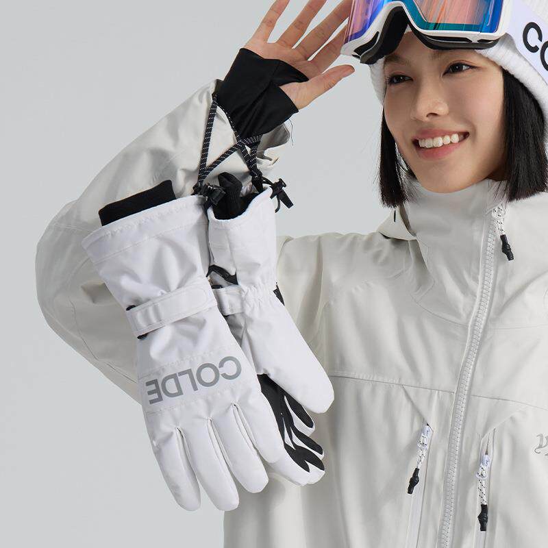 新款滑雪手套男女户外单双板可触屏防寒防水保暖加厚绒骑行