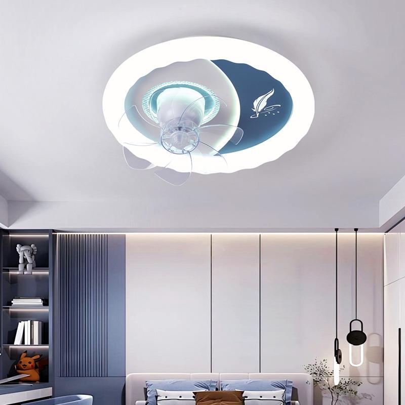 无品牌/扇卧室风E电灯可摇头扇灯静音LD男孩主卧书房间吸顶灯具59