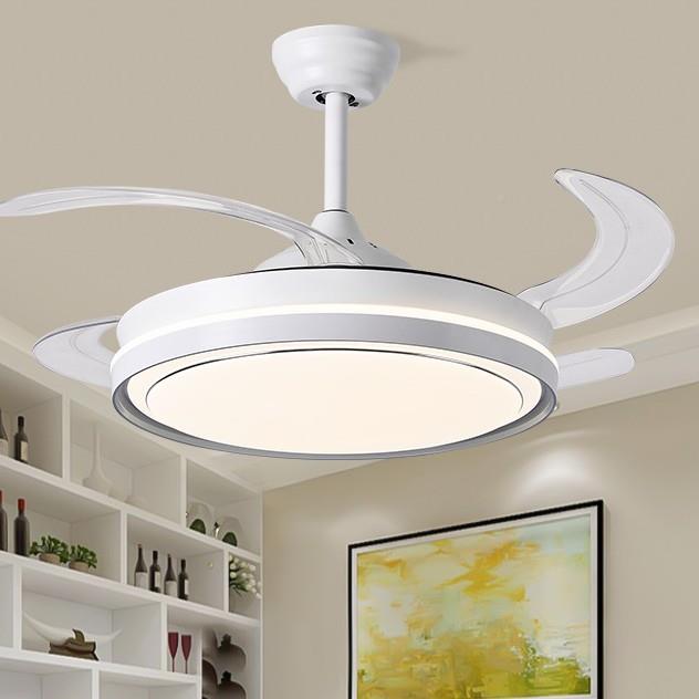 隐2形风灯扇20静5DRM年新款客厅卧室家用餐厅一体智能音风扇灯吊