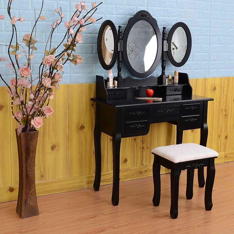 家欧梳妆台卧室妆台实木式UHC简约田园小逸户型化化妆柜