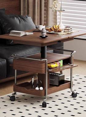 糖色中古小推车降客厅两用可动移折叠可移动小eFAi7W67推桌焦可升