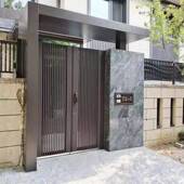 厂家铝门头别墅院门设铸大铝庭新中式 门楼外贸外贸计爆MHV款 户外