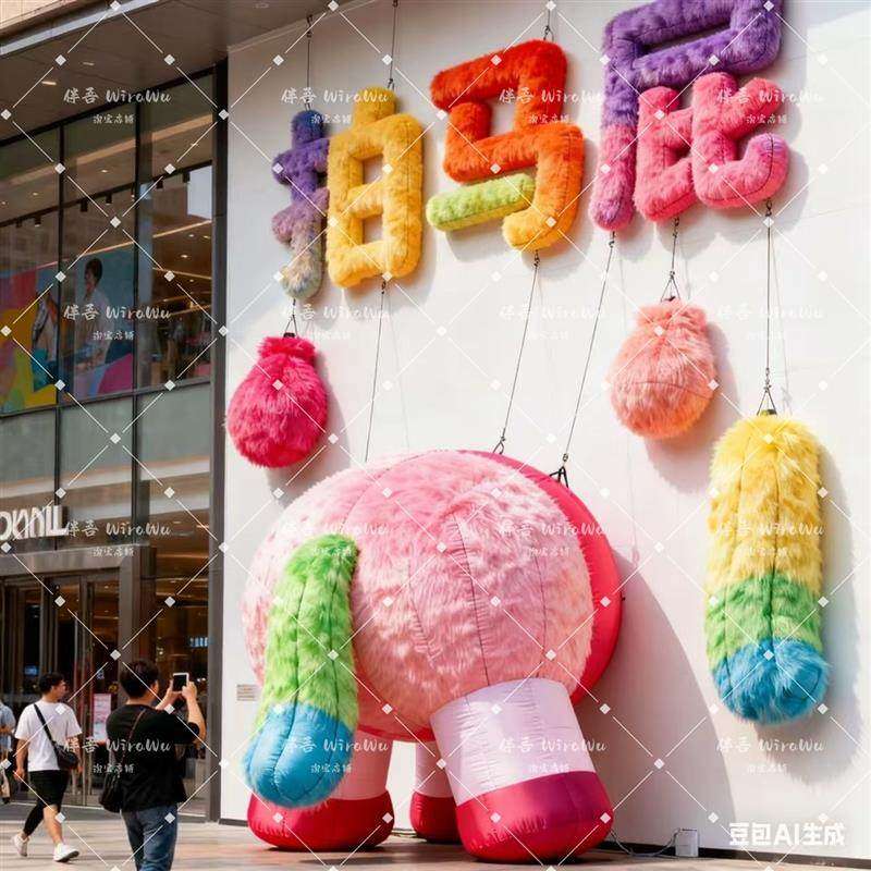 马年商场户外拍马屁创意造型卡通动物充气气模打卡装饰道具美厂家,节庆用品/礼品,充气气模,淘宝优惠券,粉丝福利购,淘宝优惠卷