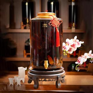 厂家 40L人参专用泡酒瓶吉祥罐带龙头密封中式 众玻仪宝超大款 15L