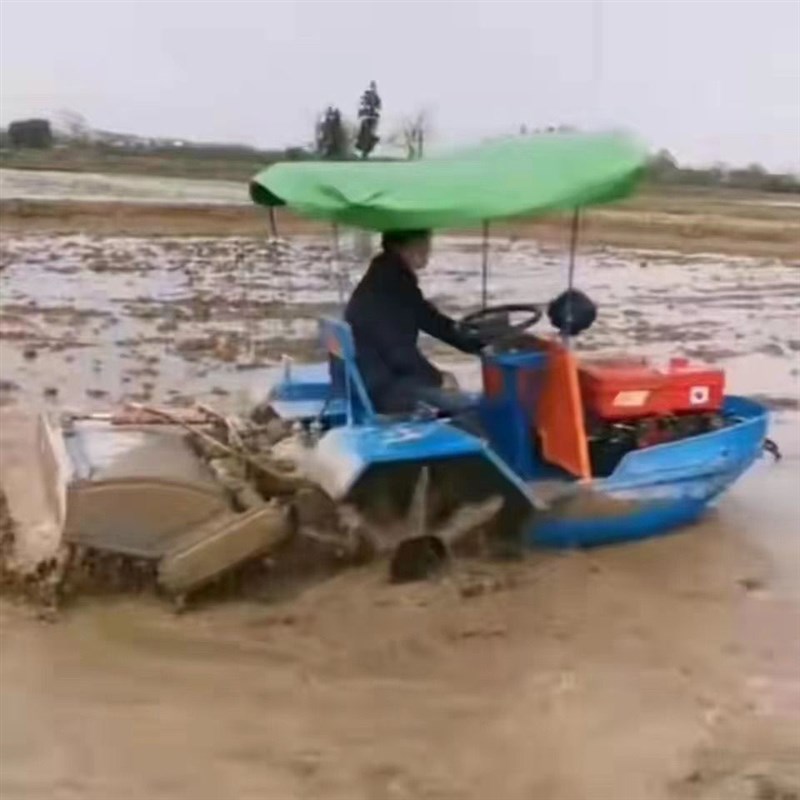 机耕船式水田旋耕机打浆机耕田乘坐柴油水旱两用微耕机耕地农用