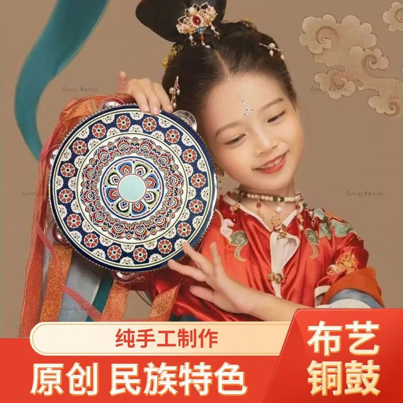 广西三月三壮族铜鼓手工艺品3月3儿童手摇鼓铃鼓铜鼓民族创意礼品