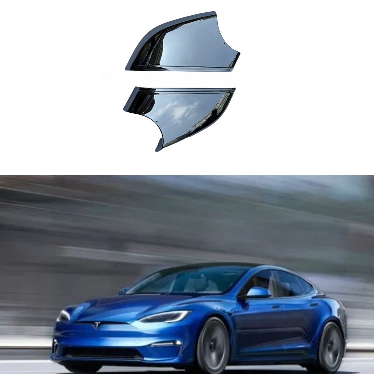 特斯拉汽车配件Model S倒车镜电镀银色后视镜底壳支架