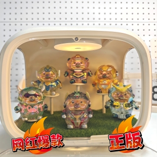 正版卡皮巴拉盲盒手办高达机甲战士水豚玩具桌面摆件儿童生日礼物