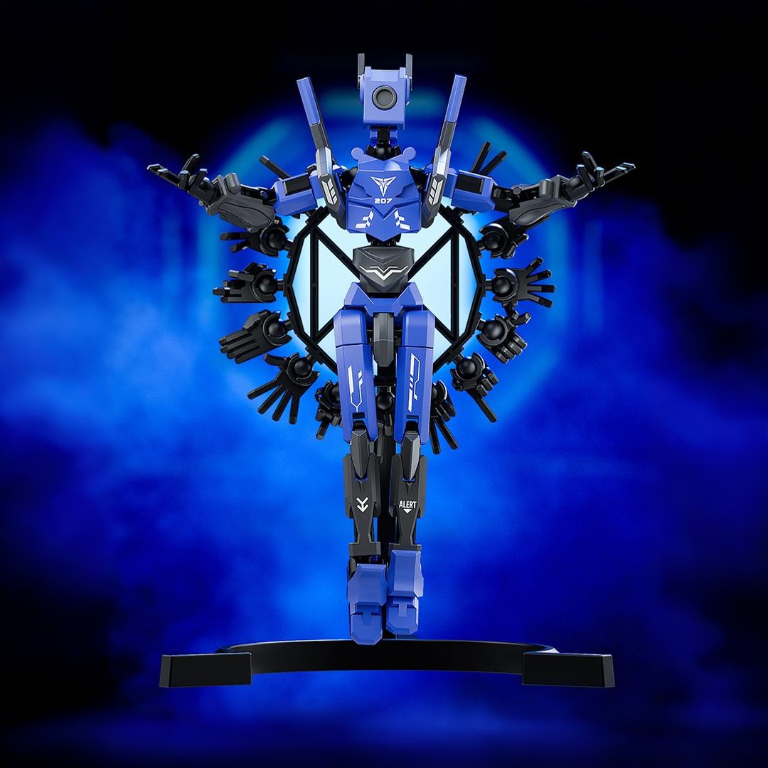 磁吸多关节可动人偶夜光小学生礼物儿童拼装玩具幸运机器小人模型