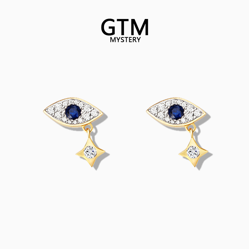 GTM珠宝星空之恶魔眼耳钉高级感纯银耳饰轻奢气质饰品女生日礼物