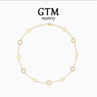 GTM十字架项链高级感轻奢小众纯银锁骨链精致配饰银饰吊坠女生