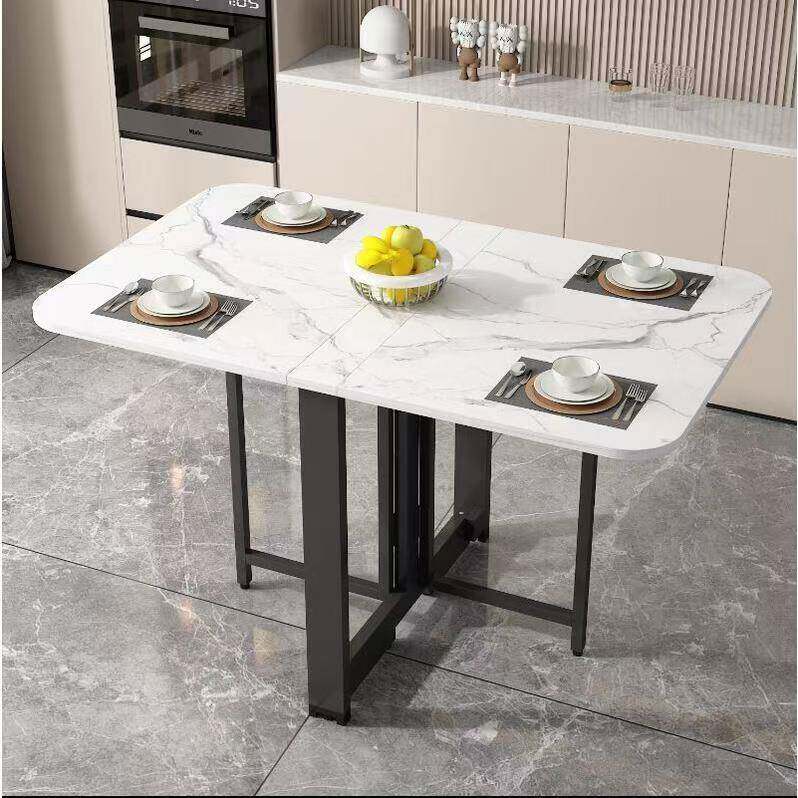 餐桌家用可折叠小户型超薄简易吃饭桌子多功能厨房长方形移动餐桌