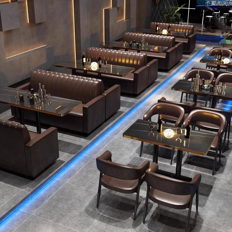 清吧音乐酒馆咖啡西餐厅桌椅组合覆古火锅烧烤甜品奶茶店卡座沙发