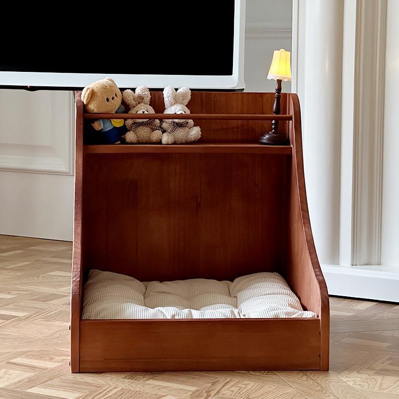 狗窝实木猫窝宠物床小红薯同款狗狗床覆古小型犬马尔济斯专用小床