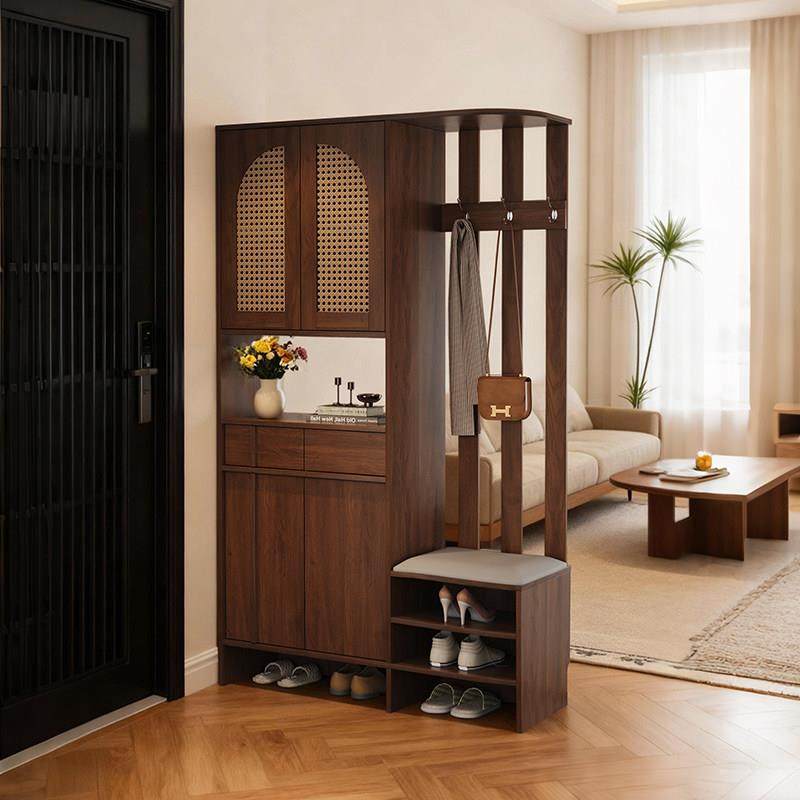 实木玄关柜鞋柜一体客厅中古风储物柜2025新款复古入户屏风隔断柜,住宅家具,门厅/玄关柜/玄关架,淘宝优惠券,粉丝福利购,淘宝优惠卷