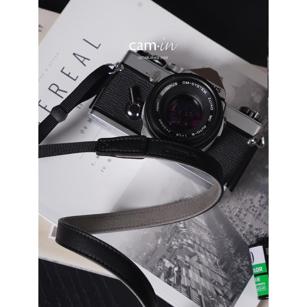 相机-真皮单反无反光镜相机带覆古文学相机斜肩带吊带Cs183