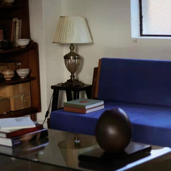 野木扶疏 MCM中古樱桃实木质汉斯瓦格纳沙发床翻盖折叠垫抽拉沙发