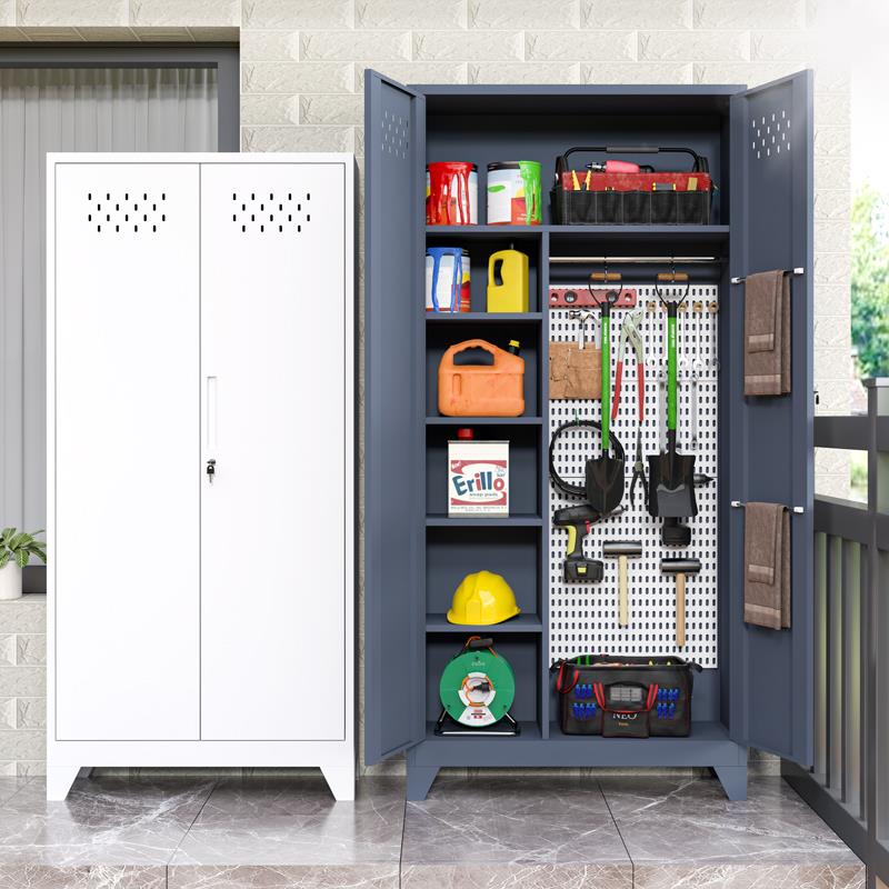 洞洞板清洁工具柜阳台拖把教室扫帚柜酒店卫生家政保洁用品收纳柜