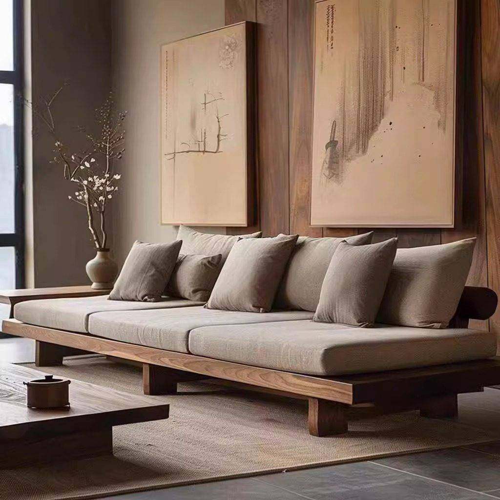 户外沙发黑胡桃木灰木沙发禅宗室内客厅民宿酒店实木防水休闲家具,住宅家具,户外沙发,淘宝优惠券,粉丝福利购,淘宝优惠卷