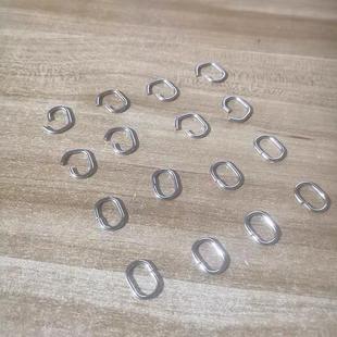 窗帘轨道滑轮铁圈直轨弯轨滑轨滚轮配件挂环小圈挂钩圈走轮扣环圈