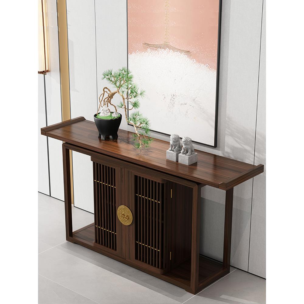玄关柜新中式实木禅意条几香案现代进门供桌简约装饰柜客厅端景台