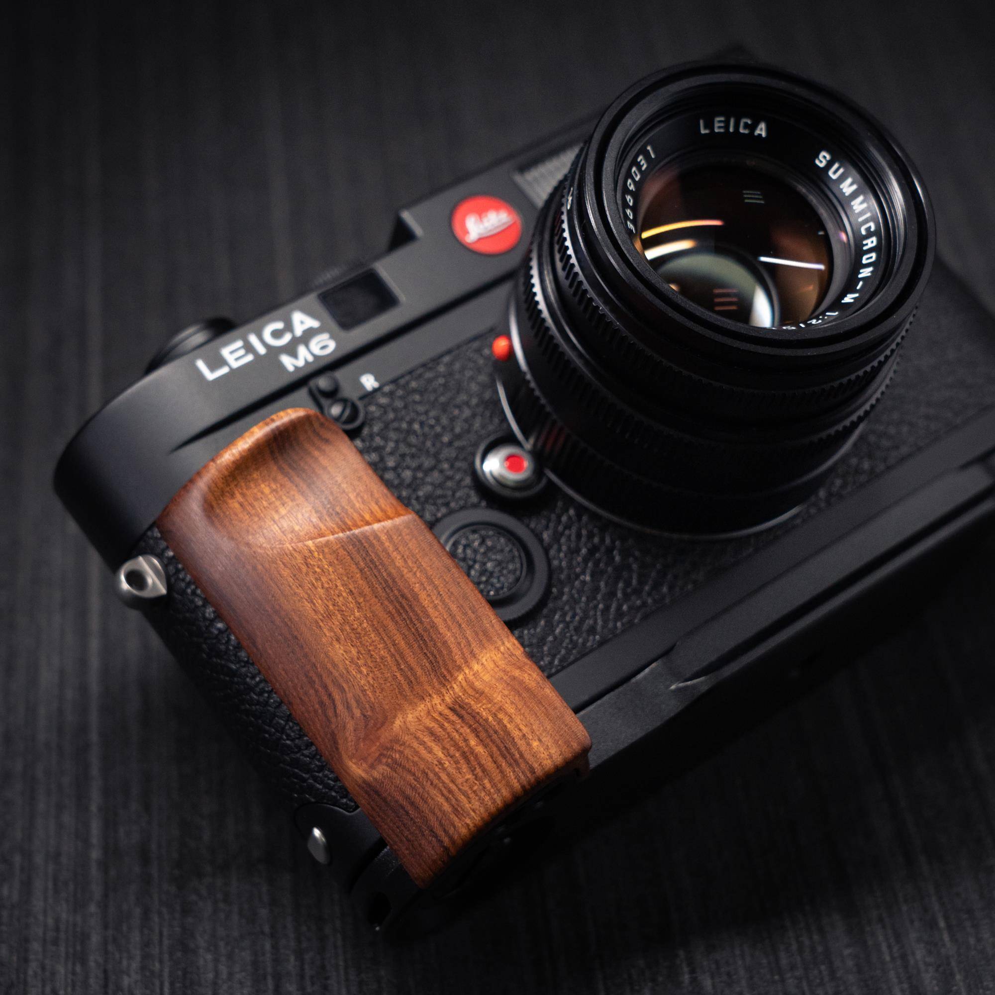 Leica M系列通用 Arca快装相机握把 带电池槽优化版稳定木质握把